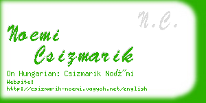 noemi csizmarik business card